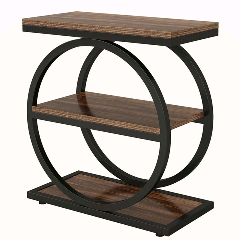 3-Tier Sofa Side Table,Modern End Table