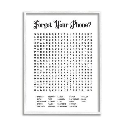 Canela " Phone Crossword Puzzle Bathroom Word Design "