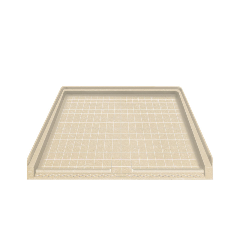 63.5'' W 37.75'' D Rectangular Single Shower Base, Sea Shore