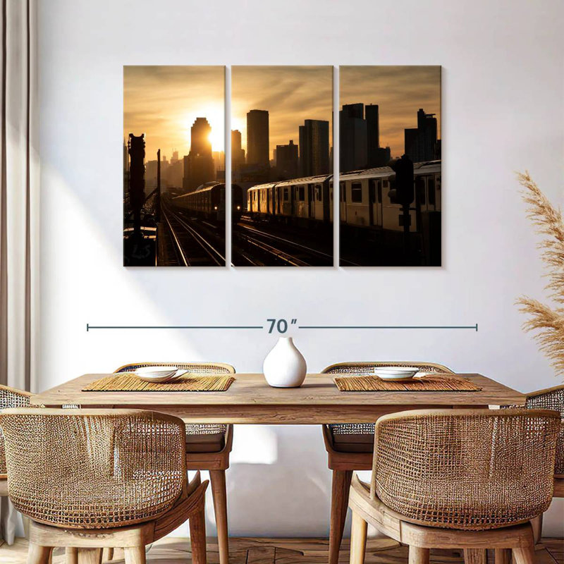 Coucher de soleil Sirci NYC Subway, H 36 po x l 57 po