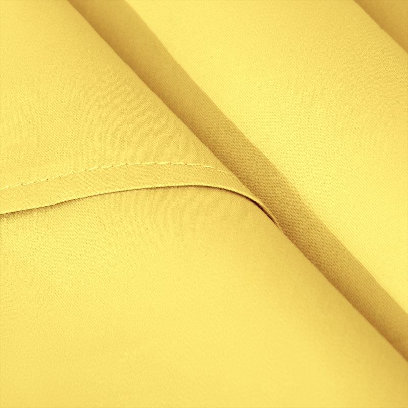 Taies d'oreiller carrées en satin de coton égyptien de qualité supérieure (500 fils/cm²) - NTBAY, Euro, Jaune