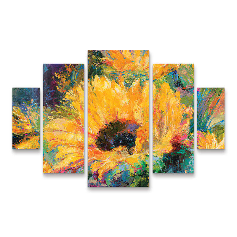 Ensemble de 5 panneaux muraux sur toile - Richard Wallich 