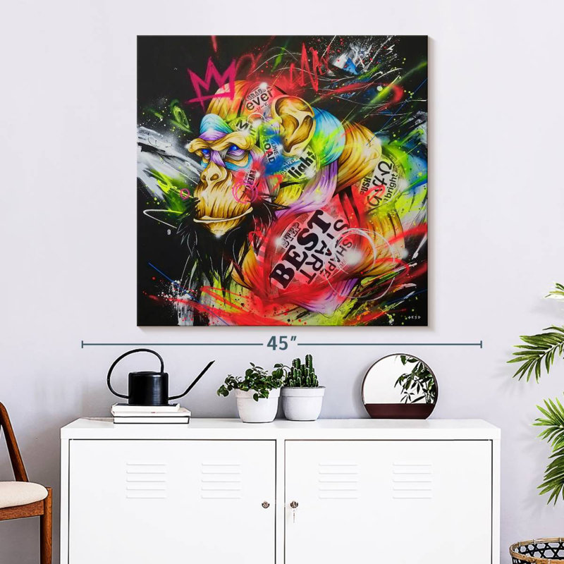 Crowle Samurai Monkey, 33" H x 33" W