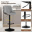 Swivel Upholstered Adjustable Height Counter Stool with Metal Frame-273444917
