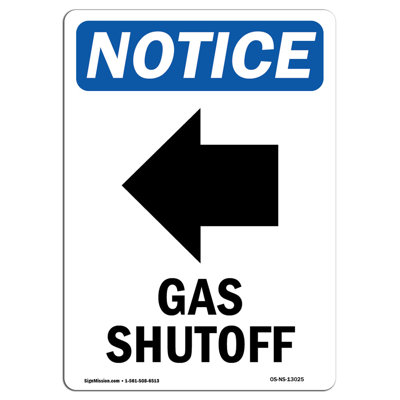 Gas Shutoff Sign