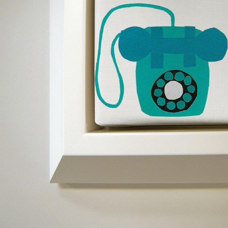 Bleu téléphone rétro, Blanc