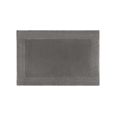 1 Pcs Charcoal 100% Cotton 3000 Gsm Reversible Bath Rug 20x30" - Machine Washable, Medium Pile, Superior Table Top , Non Slip Recommended
