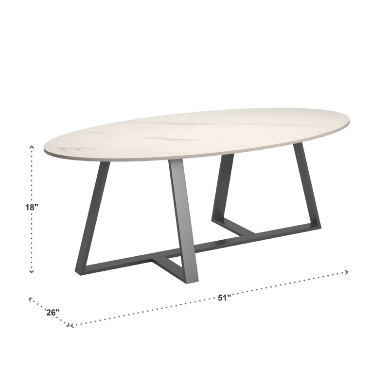Table basse Kashlee, Blanc