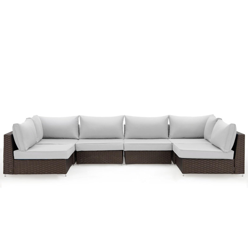 4" Outdoor Replacement Cushion Set Seat/Back Cushion for Patio Furniture, Light Gray