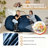 Jasper 8-foot Extra Large Cylindrical Bean Bag, Suede-like Soft Foam Filled, Removable Machine Washable Cover With Childproof Zipper, Traditional Style For Living Room Teen Room, Dark Grey-6658763