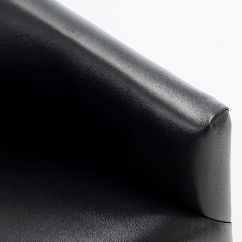 Black Wood Base Swivel Function Chair, Black