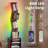 6-Tier Floor Bookshelf with RGB LED Lights, Geometric Design Corner Bookcase, 54" Tall Modern Storage Shelf For Home Office and Living Room-550619760