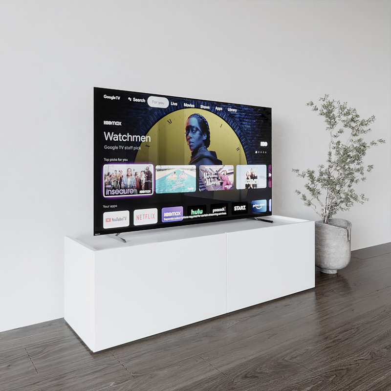 Miraan Unfinished TV Stand for TVs up to 50", White