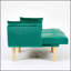 Canapé pliable vert 2 places de 183 cm (72 pouces), revêtement en velours doux, confortable et idéal pour un salon ou un appartement.