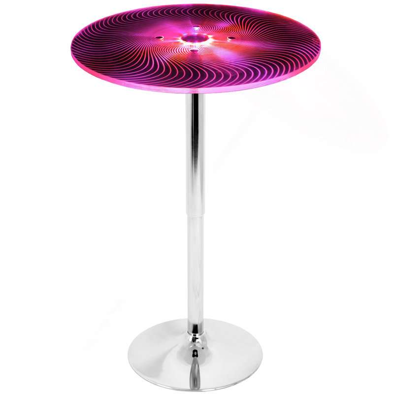 Table de bar contemporaine lumineuse et ajustable par Lumisource