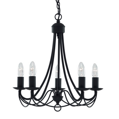 Lustre 5 lumières façon bougie Ramon