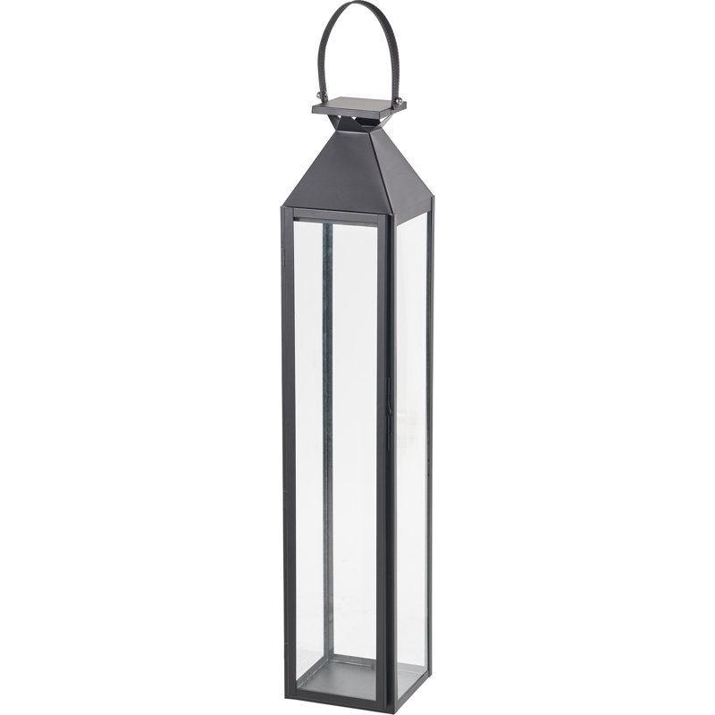 Metal Lantern, 93cm H x 19cm W x 93cm D, Black