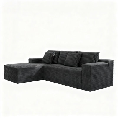 Compression Sectionals 104.3 X 68.9 Foam Corduroy Modern Home Seating