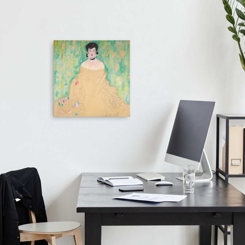 Amalie Zuckerkandl, 1917-18 Abstract Contemporary Portrait Wall Art Print by Gustav Klimt - Wrapped Canvas Print