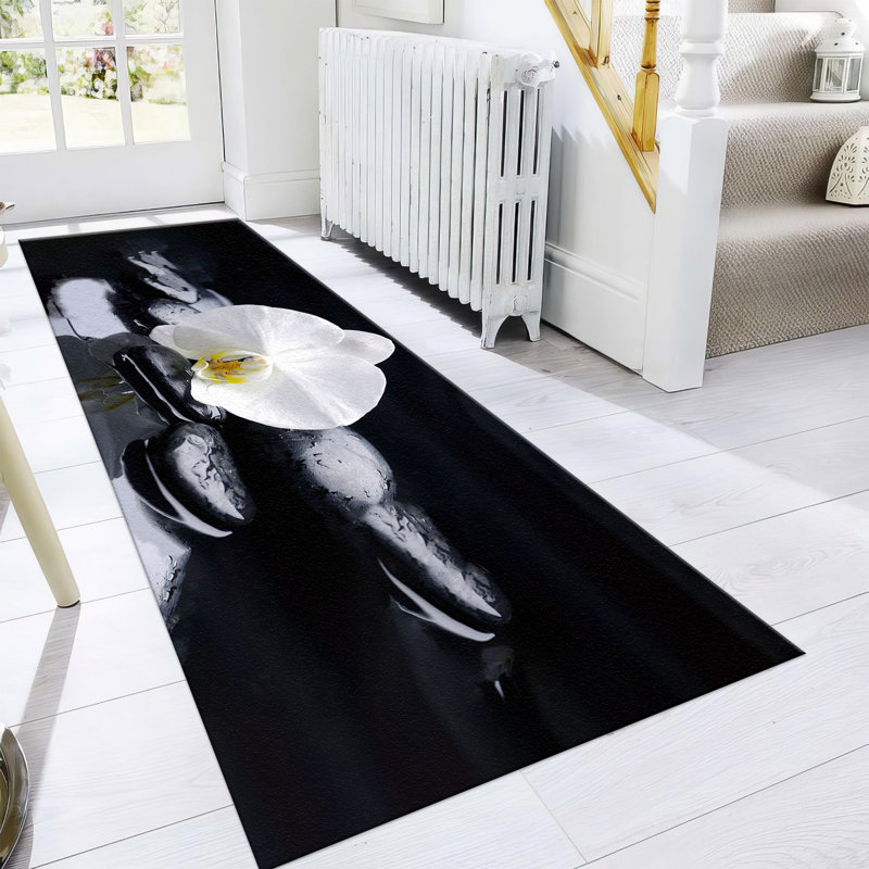 Stylish Non Woven Soft Type Printed Rug Featuring an Intricate Floral Design Ideal for Elevating the Aesthetic Appeal of Your Living Space