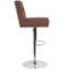Blanco Adjustable Height Tufted Back Barstool w/Accent Nail Trim in Grey LeatherSoft-120818709