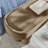 Mossi Oval Performance Velvet Accent Bench In Taupe-244437605