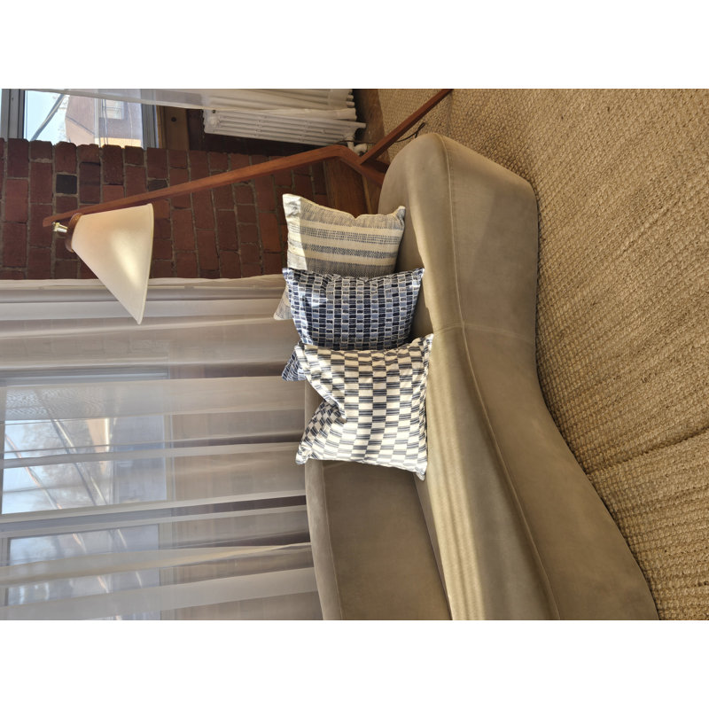 Housse de coussin Block, Bleu/gris, Carré 18 po