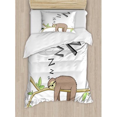 Sabala Grey/Green/Brown Microfibre 350 TC Farmhouse / Country Duvet Cover Set