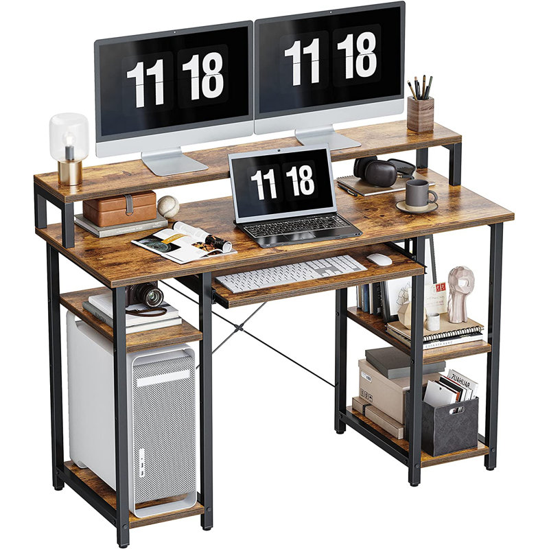 Waw Desk, Rustic Brown