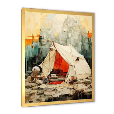 " Minimalism Camping Travel Collage "