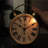 Modern & Contemporary Analog Metal Quartz Movement / Crystal Tabletop Clock with Alarm in Brass