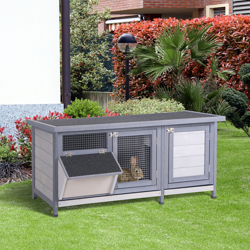 Cage à lapins en bois Pawhut