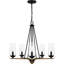 Aaryona 5-Light Matte Black Chandelier