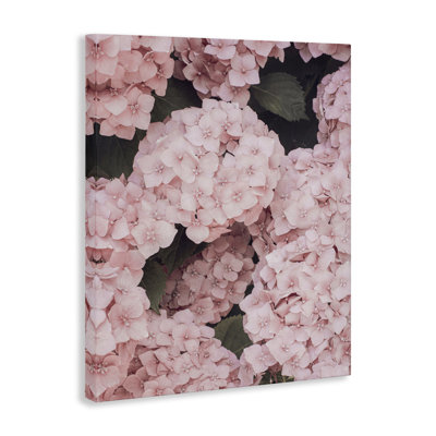 Art sur toile de fleurs d'hortensias roses par Sissi et Seb