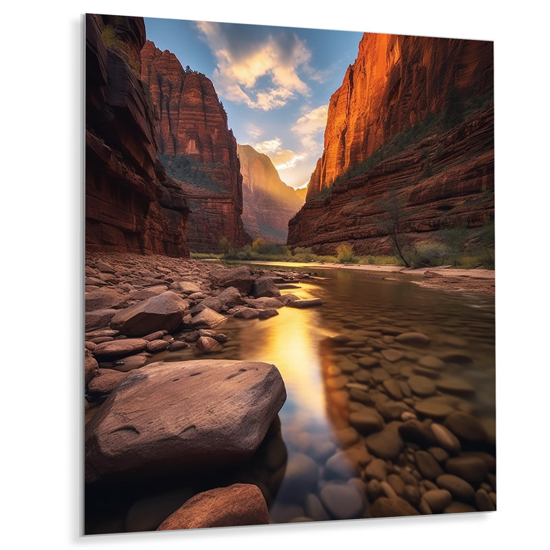 Zion National Park, Utah - décoration murale en métal, H 20 po x l 12 po