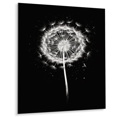 Minimal pissenlit Pappus monochrome - impression d'art mural pissenlit