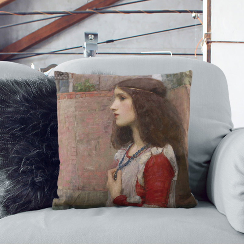 Square Cushion, 55cm H x 55cm W x 20cm D, White