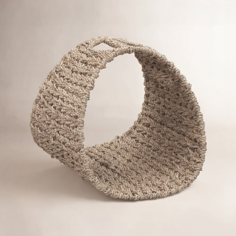 Porte-revues ovale en papier Geraldina, Naturel