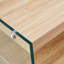 Ensemble de tables d'appoint à trois niveaux et de tables basses superposées avec des autocollants en bois aggloméré, du verre trempé et un grand espace de rangement