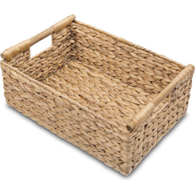 Hyacinth Large Wicker Basket 15.5x10.8x6.2" - Rectangular
