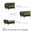 Full / Double 210.8cm Velvet Futon Sofa-71882462