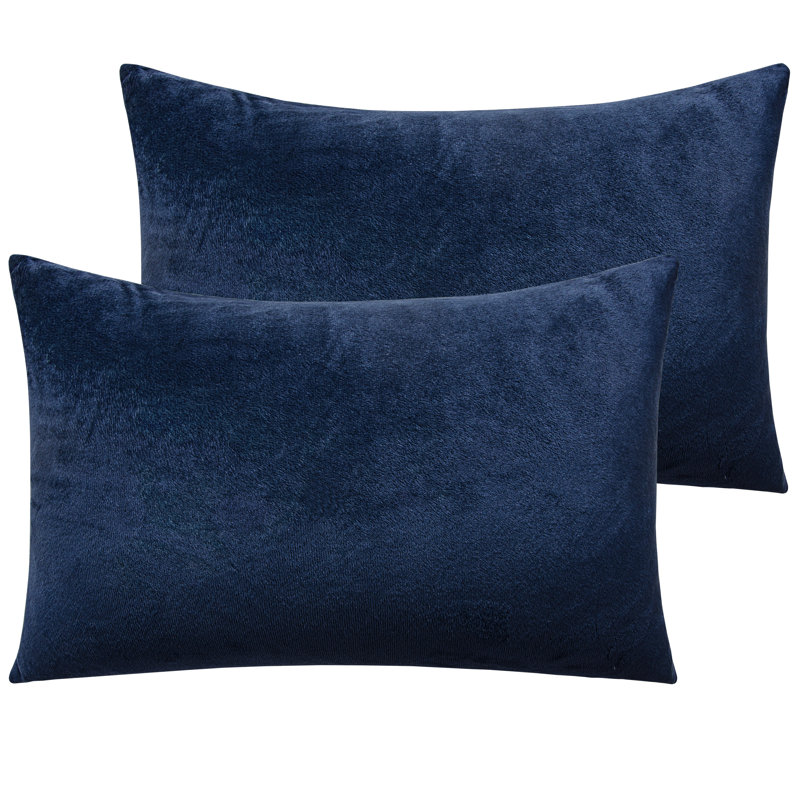 Taies d'oreiller à fermeture à glissière, taies d'oreiller en flanelle de velours de luxe, très doux - NTBAY, 20 po x 36 po