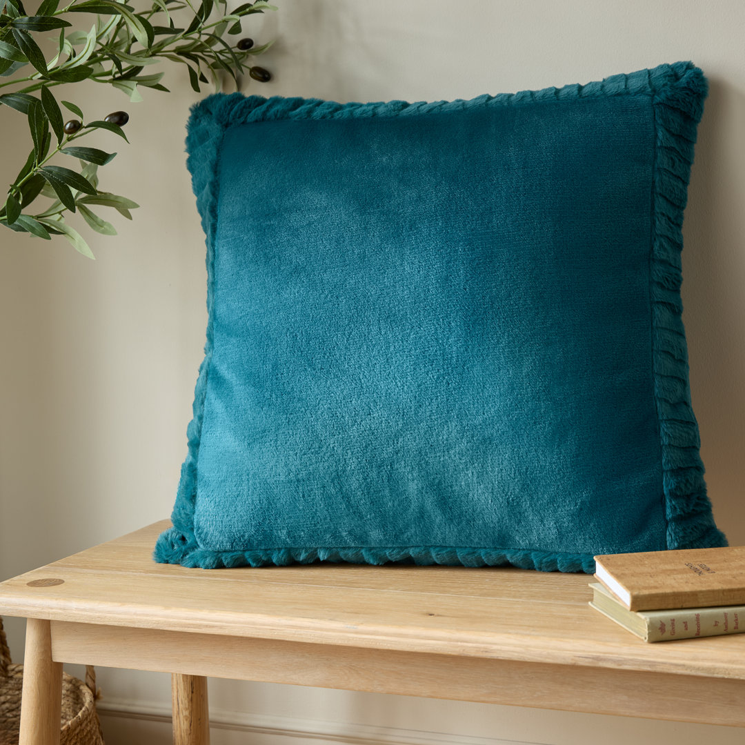 Velvet and Faux Fur 55x55cm Cushion with inner