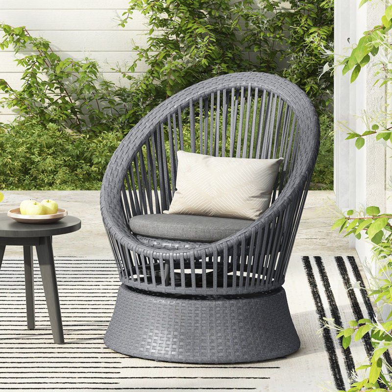 Méridienne pivotante moderne 26,7 po, Gris, Gris