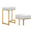 Tabouret à hauteur de comptoir en velours gris de 25 po de hauteur avec base dorée (ensemble de 2)-1536731318-1536731320-1536731322