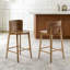 Ensemble de tabourets de bar d'intérieur en bois noyer