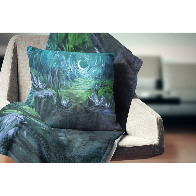 Coussin Twilight Valley Landscape - Landscape, 16 po x 16 po, Coussin décoratif