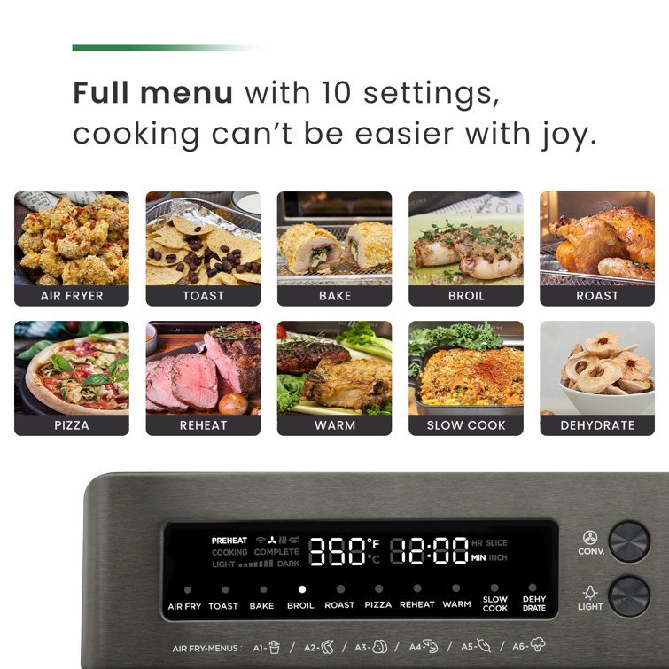 26.3 QT/25 L Extra-Large Smart Air Fryer Toaster Oven, 10-in-1 Convection  Countertop