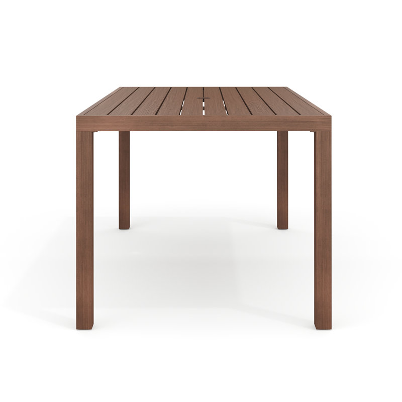 Martha Stewart Bedford All-Weather Patio Set With 62" Table And 6 Stackable Dining Chairs, Brown