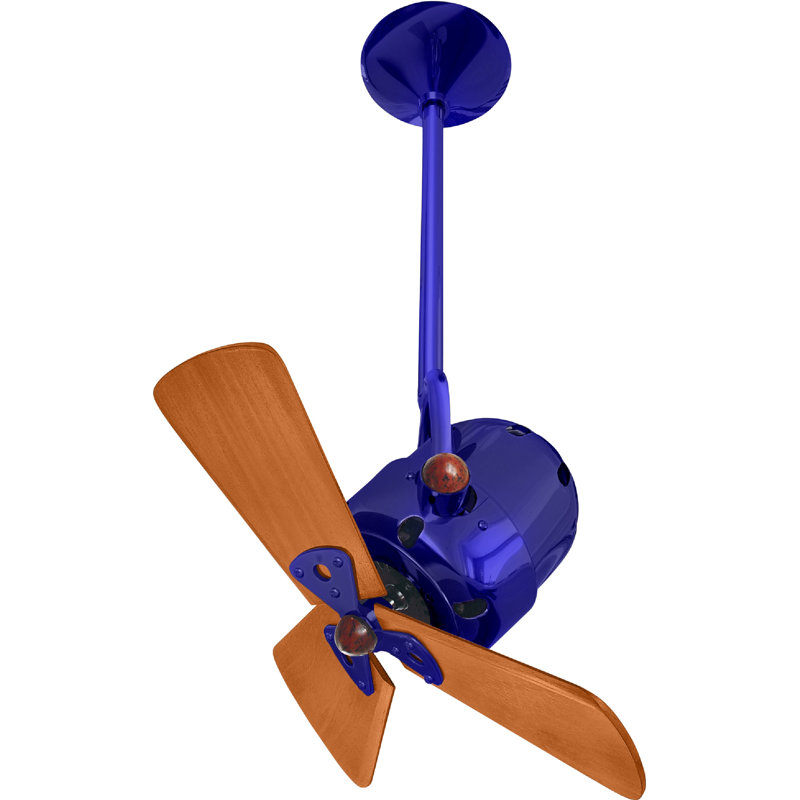 16" Bianca Direcional 3 Blade Ceiling Fan, 5" Downrod, Mahogany, Safira
